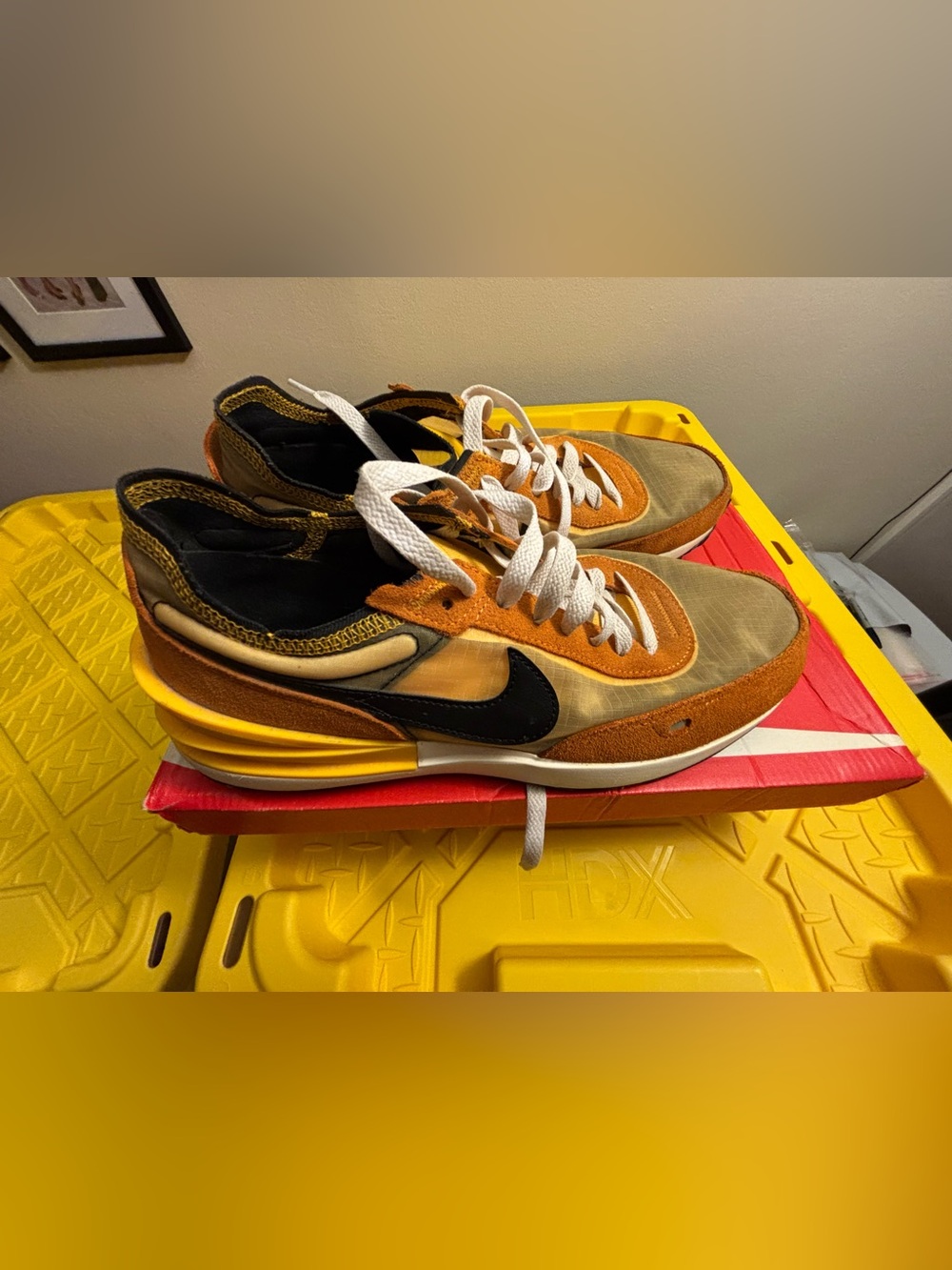 Nike Men’s Waffle One SE University Gold Sunset Sneakers - lowest price!!